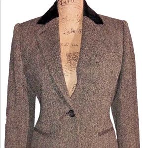 RALPH LAUREN Wool Blazer Size 4 Velvet Tweed